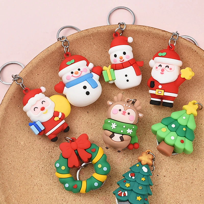 

Christmas Series Santa Claus Christmas Tree Key Chains For Backpacks Pendant