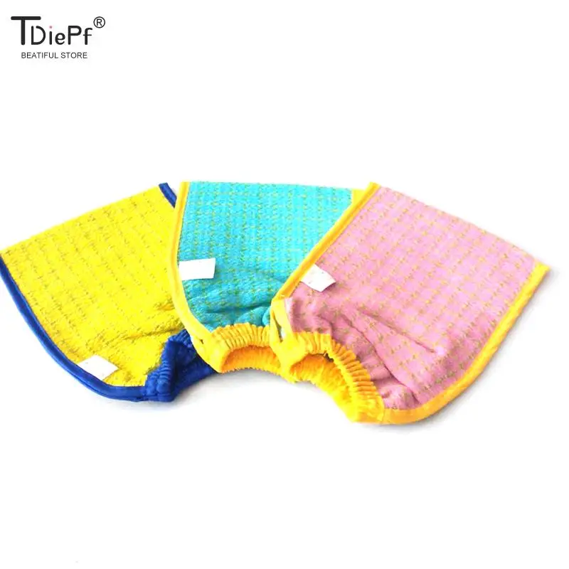 

New Two-Sided Shower Bath Scrub Glove Exfoliating Body Scrub Facial Tan Massage Mitt Removal Exfoliate Peeling Glove Towel