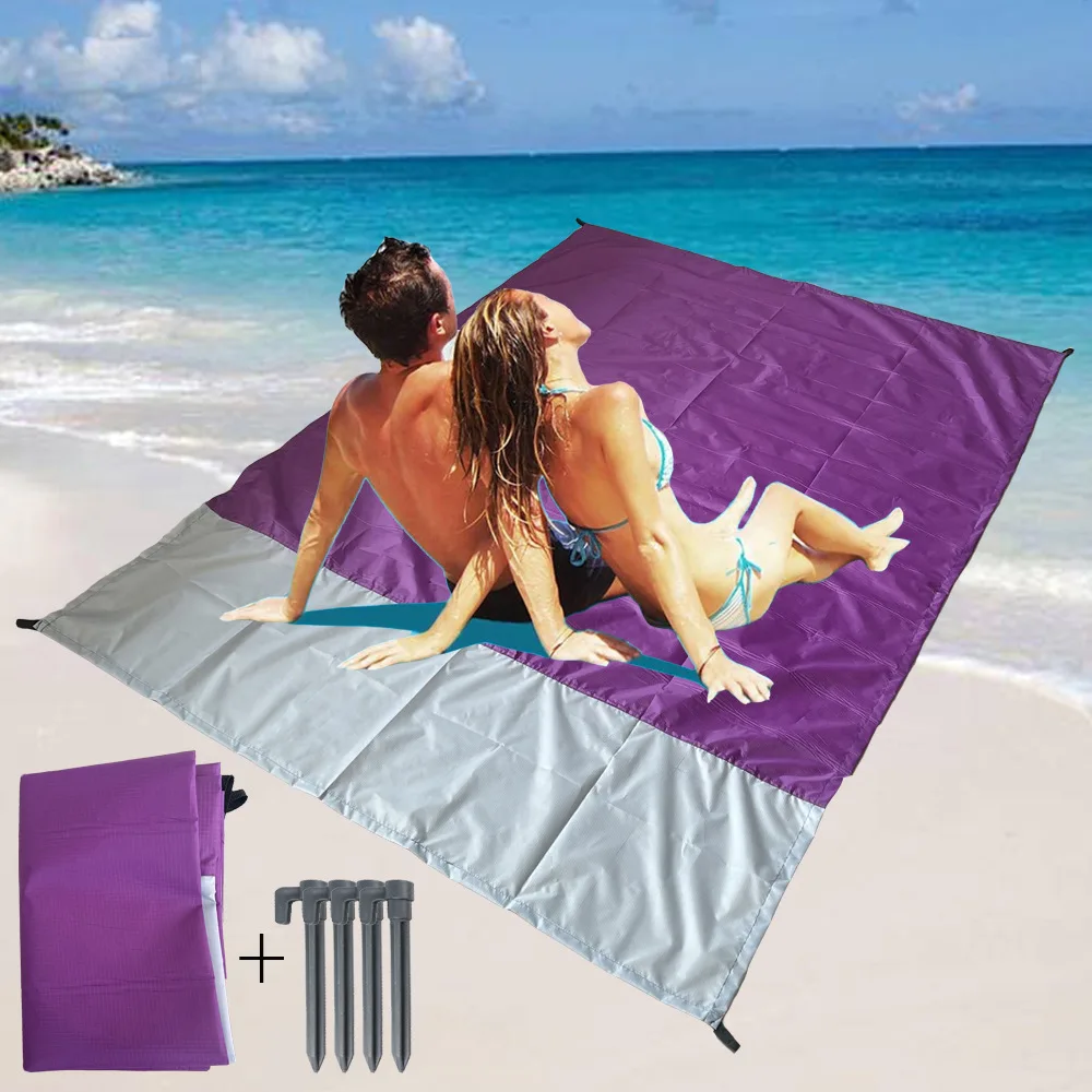 

3x2x3m Outdoor Picnic Mat Sand Beach Mat Portable Picnic Mat Camp Waterproof Pocket Beach Blanket Folding Camping Mat Mattress