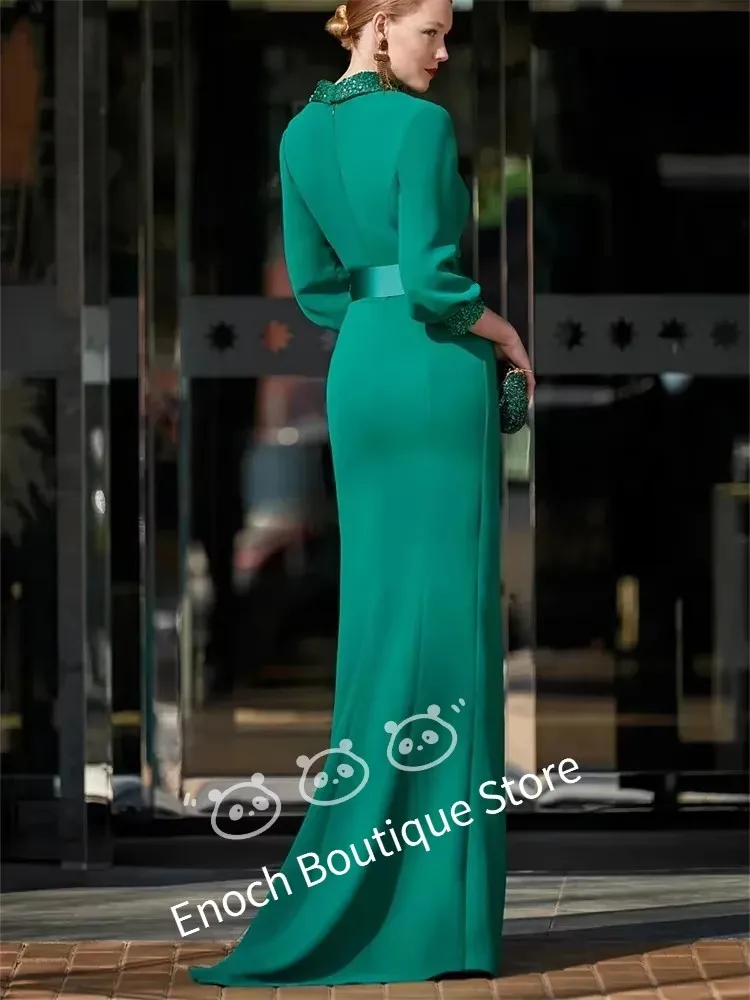 ENOCH выполненный на заказ женский элегантный прямой V-образный вырез с длинными