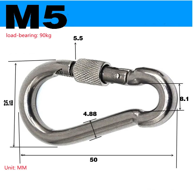

Карабины из нержавеющей стали M6/M8/M10
