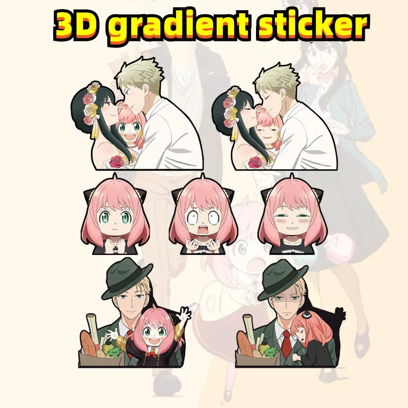 

7 шт./партия, 3D-наклейки на лобовое стекло автомобиля