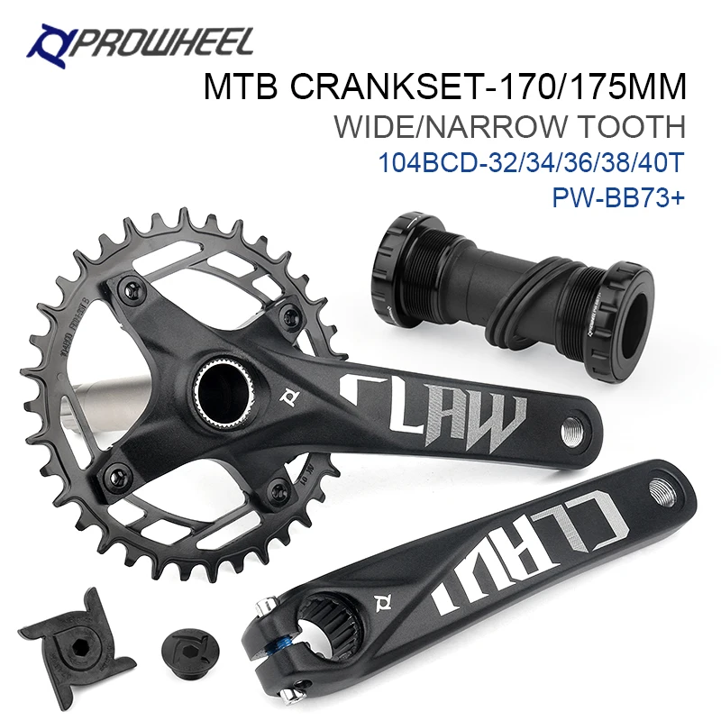 Коленчатый механизм Prowheel CLAW MTB 104BCD 170/175 мм круглые рычаги коленчатого вала для
