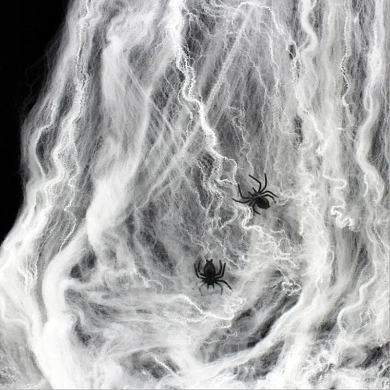 

Halloween Stretchy Spider Web Party Decoration,Fake Spiders,Halloween Decorations,for Indoor Haunted House Halloween Party Decor