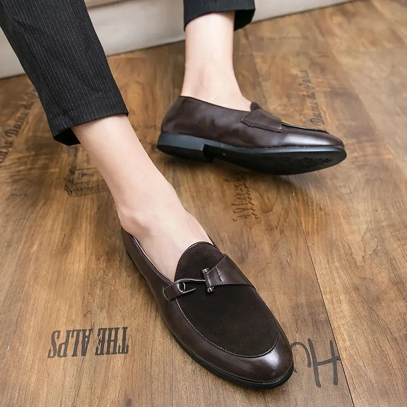

Men's Pointed Leather Shoes New Korean Style In Spring And Summer, Bright Face, Versatile, Lazy People Pedal Men's Shoes
