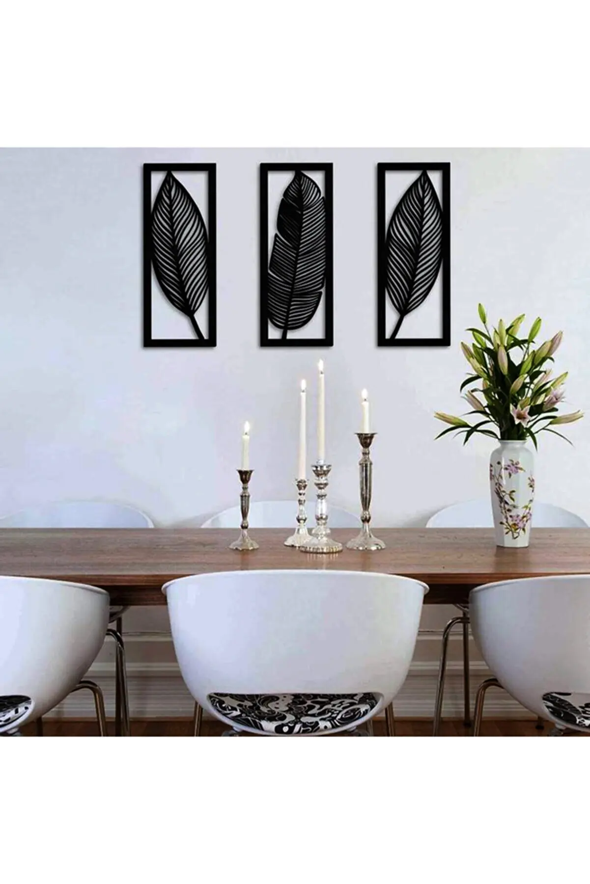 

leaf figure patterned decorative wooden wall decor table Our product is produced with 3 mm Wood Mdf Product dimensions: Each Pie