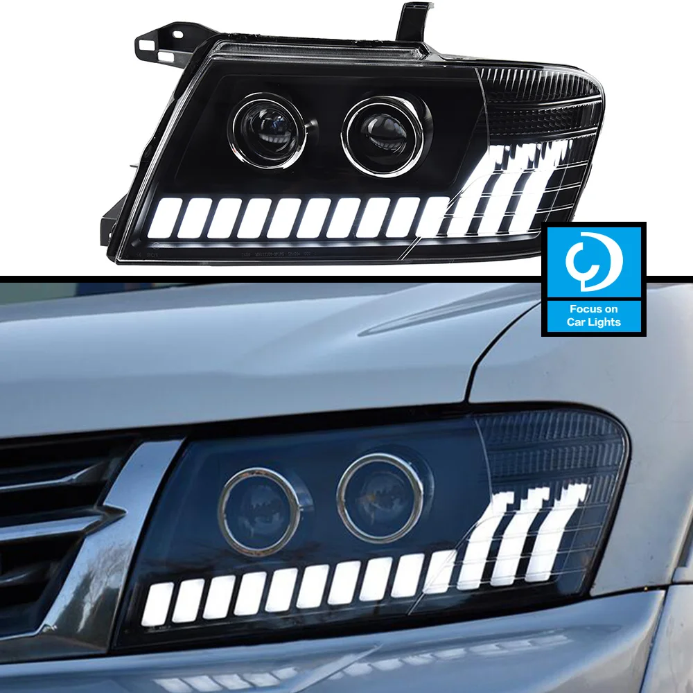 

Автомобильные передние фары, запчасти для Mitsubishi PAJERO V73, фары, стильные роскошные с динамическим поворотником, автомобильные аксессуары