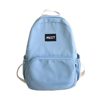 cute macaron college backpacks women candy color drawstring schoolbag for teenage girls laptop backpack kawaii student book bag