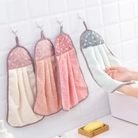 1pc microfiber hand towel for kitchen bathroom hanging wash hand towel supplies daily using toilet towels tools accessories 2022