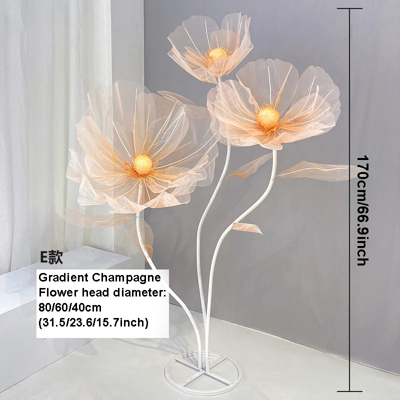 3 шт. 170 см свадебные реквизиты шелковые цветы для улицы свадьба дорога свинцовый