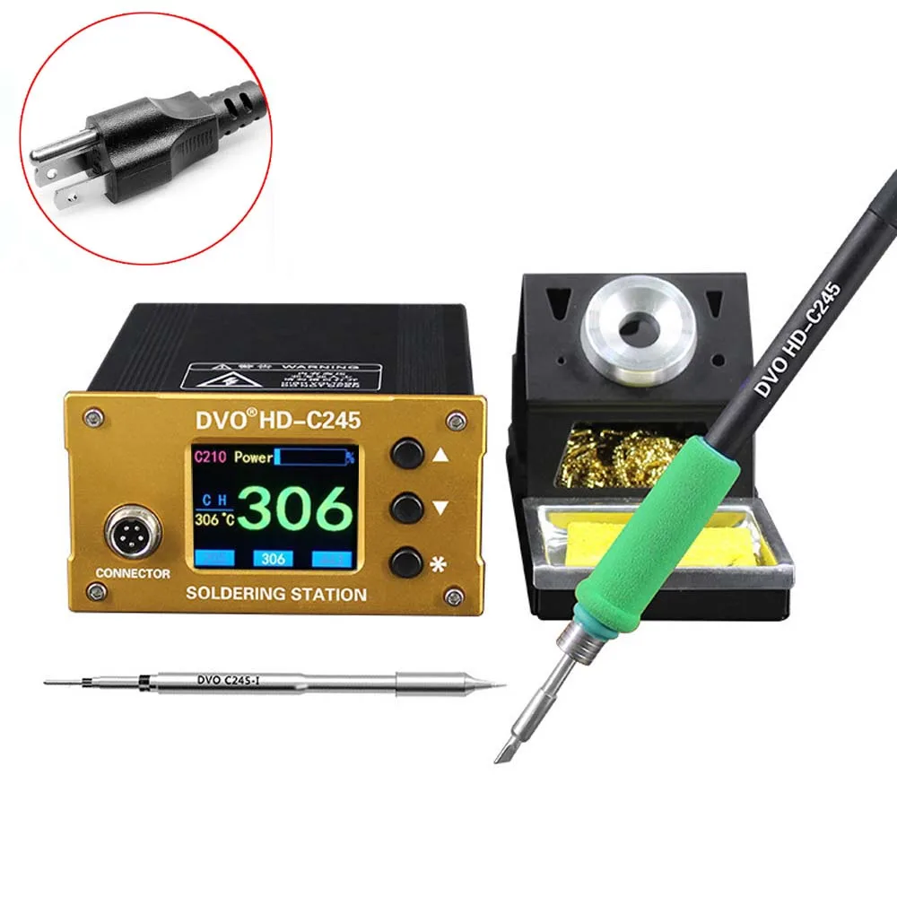 

AC 110V Digital Display Adjustable Temperature Soldering Station 2S Melting Tin for Mobile Phone Repair Welding with C245 Tips