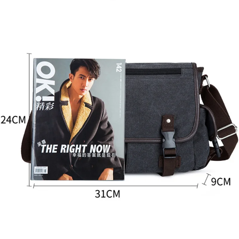 Portable Canvas Shoulder Bag Men's Fashion Casual Diagonal Span Bag Personality Messenger Bag for Men дорожная сумка Duffle Bag