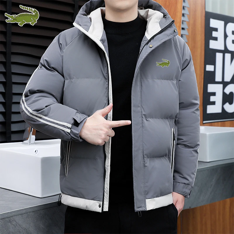 Cartelo brand cross-border men's autumn and winter new cotton clothing stand collar hooded jacket windproof warm thickening simp