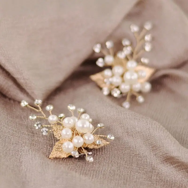 

Shoe Clip Gold Leaf Alloy Wedding Shoes High Heel Decoration Women Sandals Charms Luxury Fashion Ornament DIY Clothing