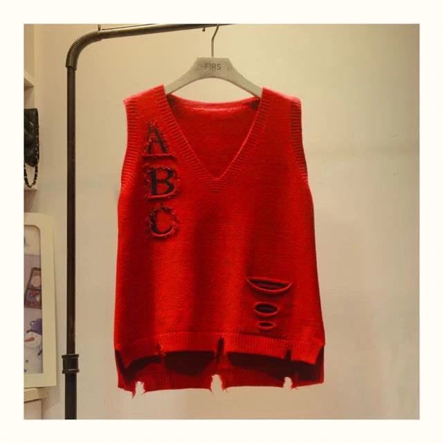 

Трикотажный жилет с V-образным вырезом, без рукавов