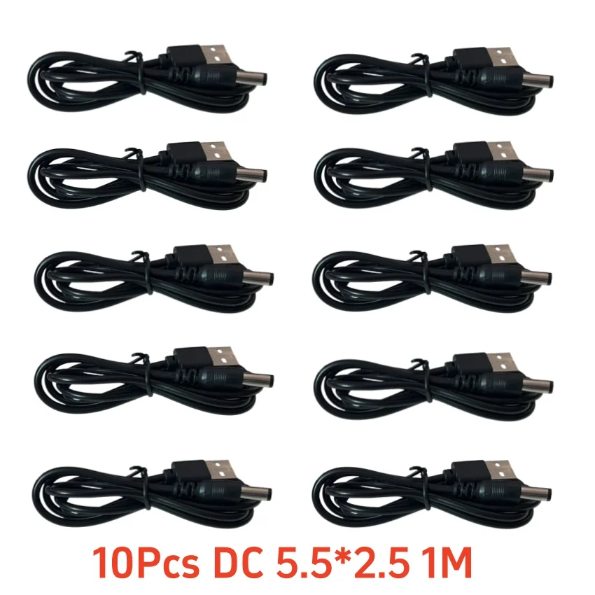

10 шт. USB-папа на 5,5 мм х 2,1 мм 5,5*2,5 постоянного тока, разъем питания, разъем переменного тока, преобразователь интерфейса зарядного устройства
