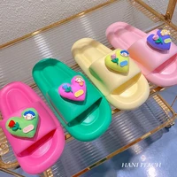 sweet cute jelly slippers for women summer girl fashion cartoon flat comf eva pillow slides flower love beach sandals flip flops