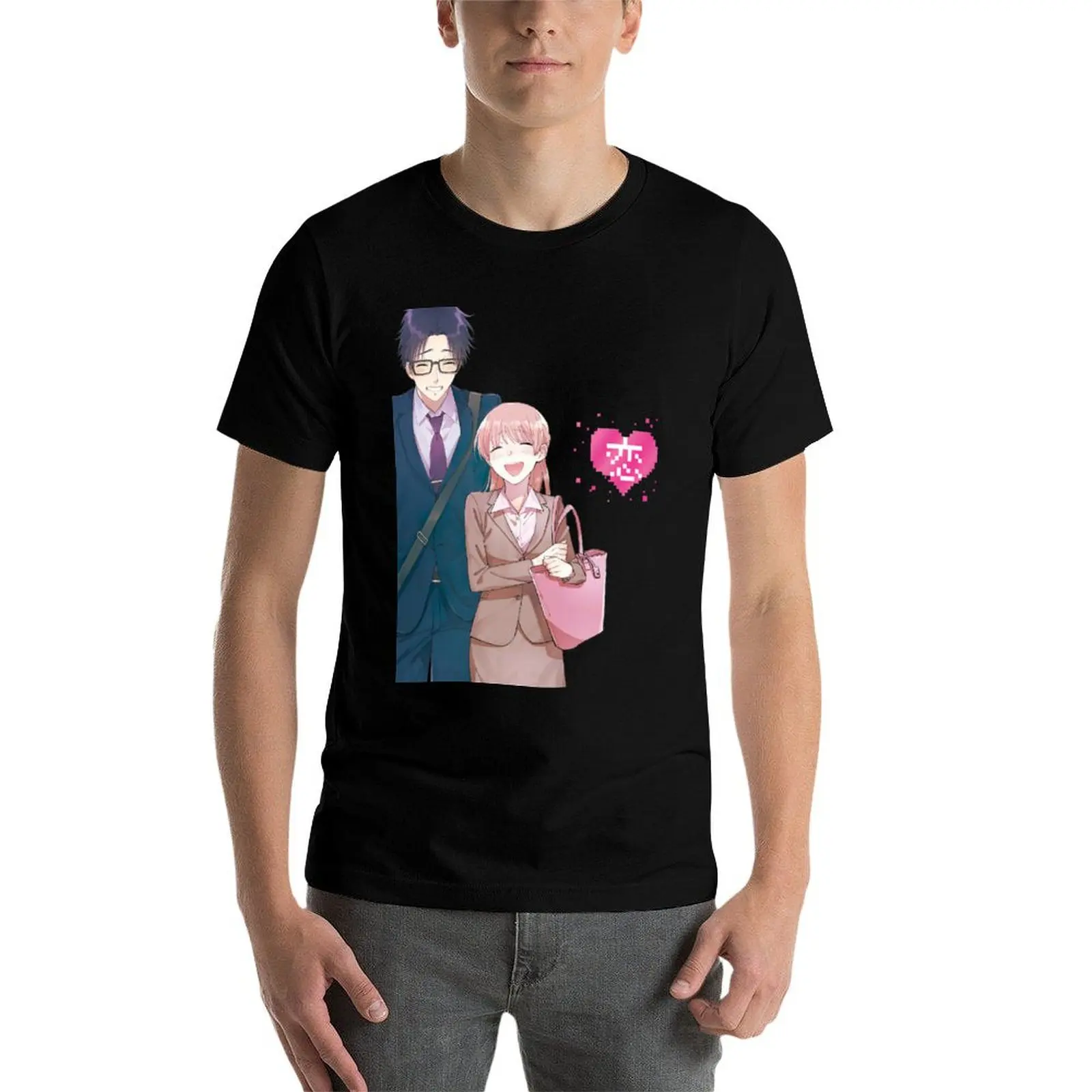 Фото Футболка с принтом Wotakoi Love: Любовь для отаку сложна, но она существует. Футболка с трендовым художественным принтом для Наруми и Хиротаки. №4