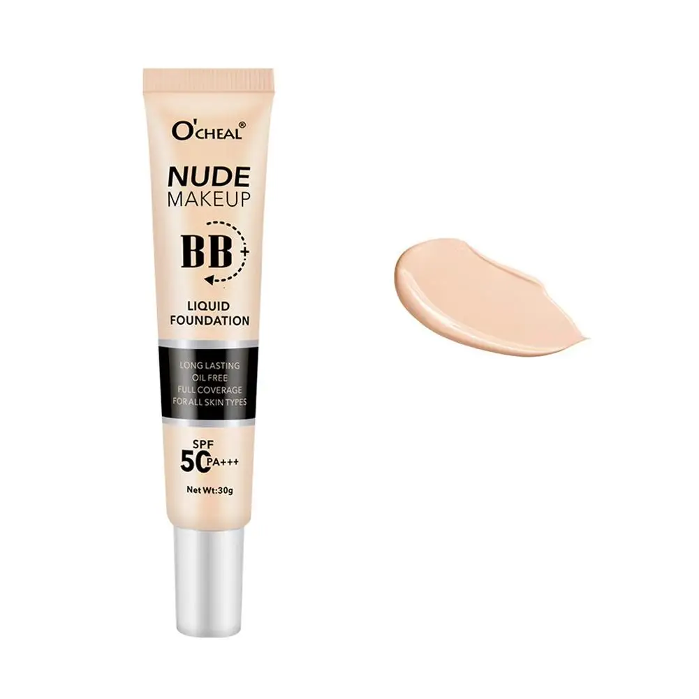 Водостойкий BB крем стойкая жидкость для контроля жирности SPF50 + CC основа макияжа