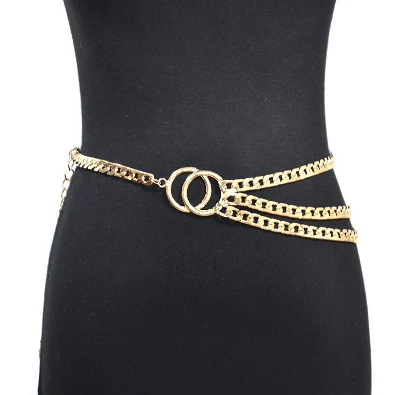 Women's Fashion Luxury Belt Metal Waist Chain Gold and Silver Bride Waist Chain Belt Body Belly Jewelry Party Dress Decorate