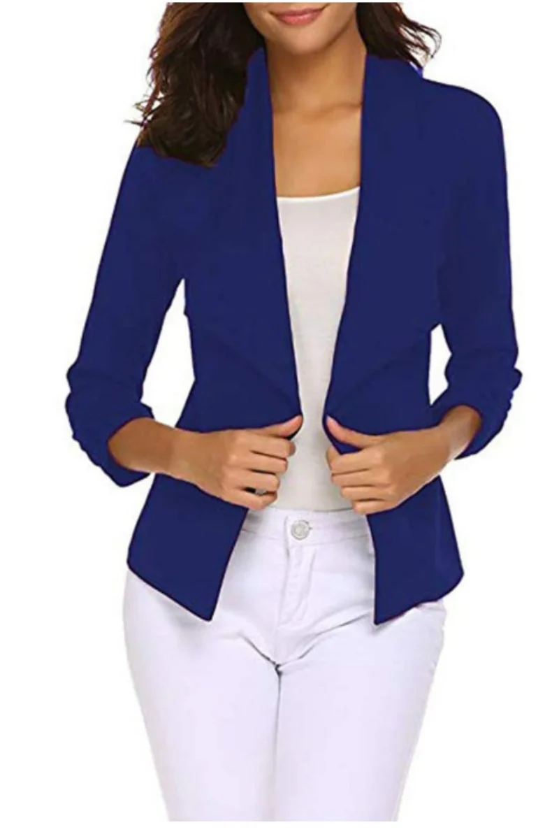 Blazer for Women 2023 Solid Color Long Sleeve Women Blazer Slim Fashion Blazer Women Coat