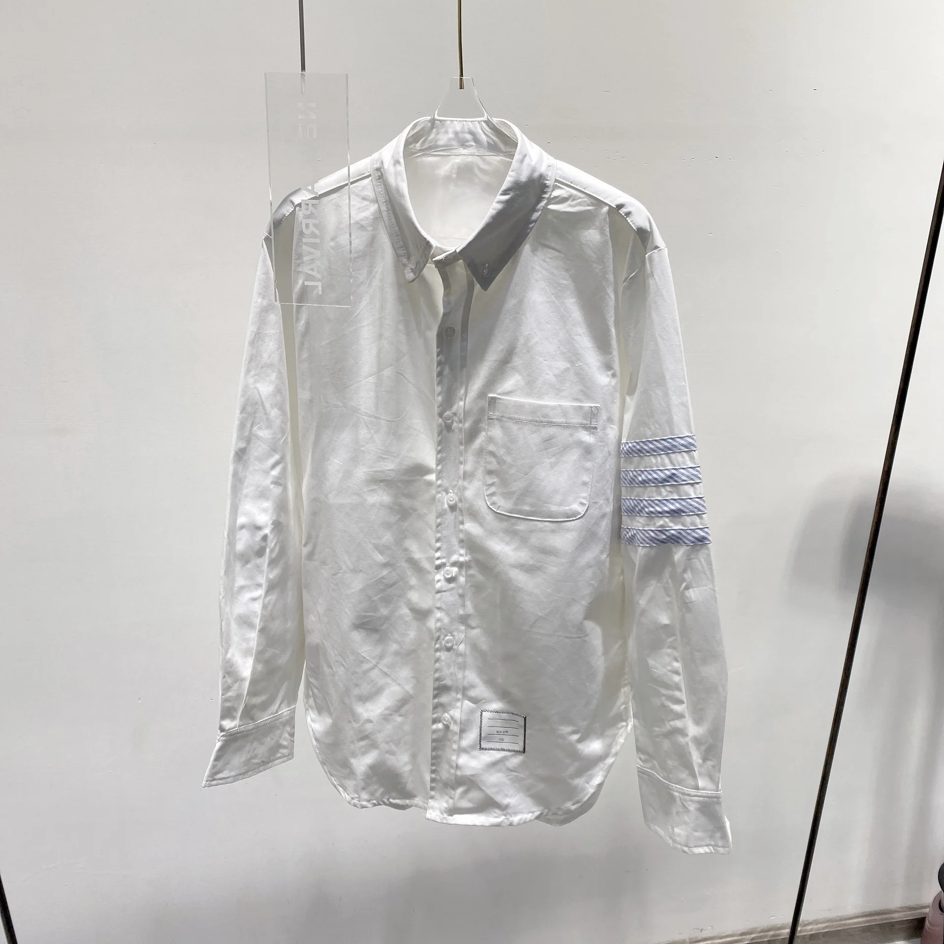 

8806-2 ТБ тонкая синяя рубашка