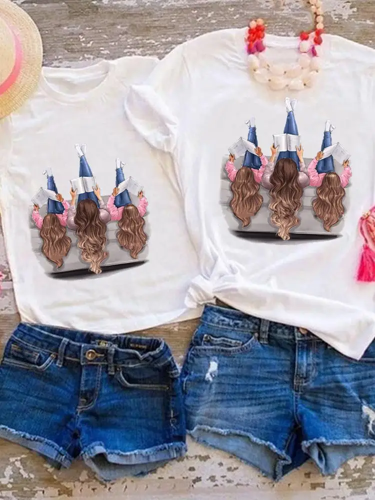

Family Matching Outfits Daughter Love Trend Tee Graphic T-shirt Women Girls Boys Kid Child Summer Mom Mama Clothes Clothing