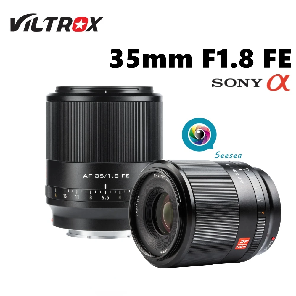 

Viltrox 35 мм F1.8 Полнокадровый объектив с автофокусом для Sony E Mount беззеркальные камеры A7M3 A9 A7ii A7C A7RIV A6000 A6600