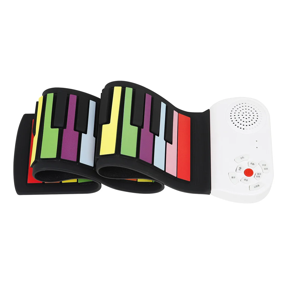 

49 Keys Roll Up Piano Silicone Piano Keyboard Portable Colorful Soft Electronic Piano Rainbow Key rechargable piano Keyboard Key