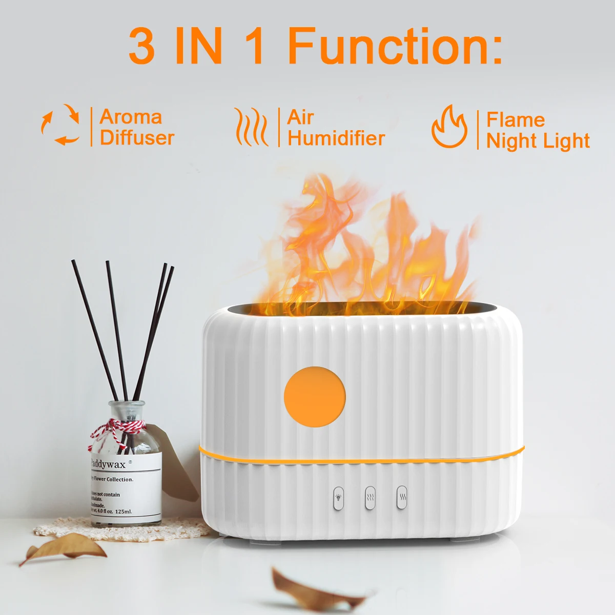 

H8 200ML USB Flame Aroma Diffuser Air Humidifier Mist Maker Fogger LED Night Light Lamp Essential Oil Perfume Fragrance Difusor