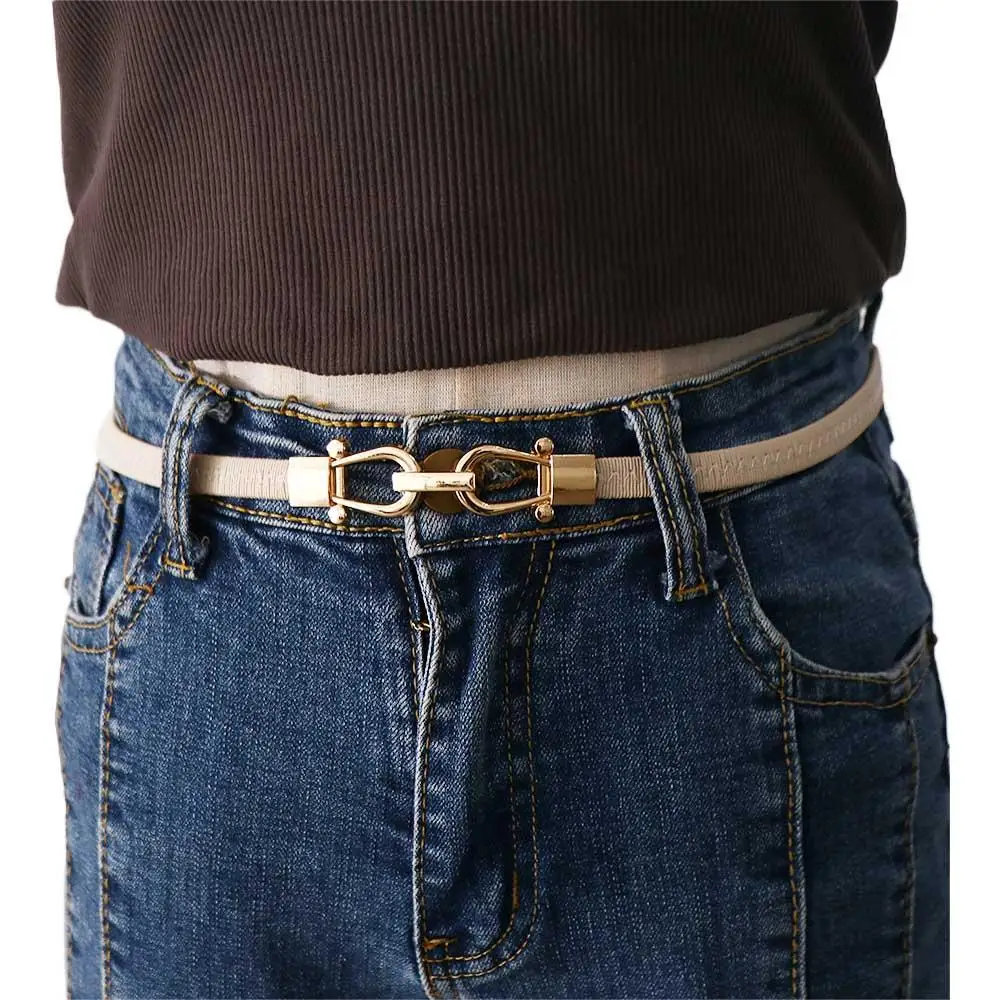 

Alloy Adjustable Waistband Coat Dress Decoration Metal Buckle Corset Belt Thin Elastic Waist Band Women Waist Belt