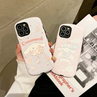 cute cinnamoroll faux leather phone cases for iphone 13 12 11 pro max mini xr xs max 8 x 7 se 2020 back cover