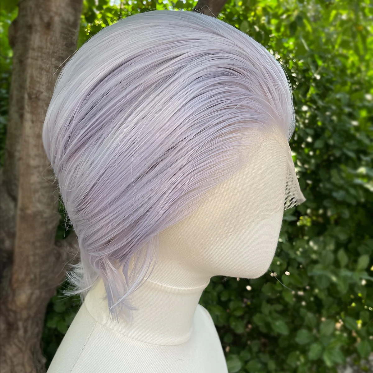 Dream Purple Короткий Боб Стрижка 13x4 Синтетические Парики Фронта Шнурка для Женщин