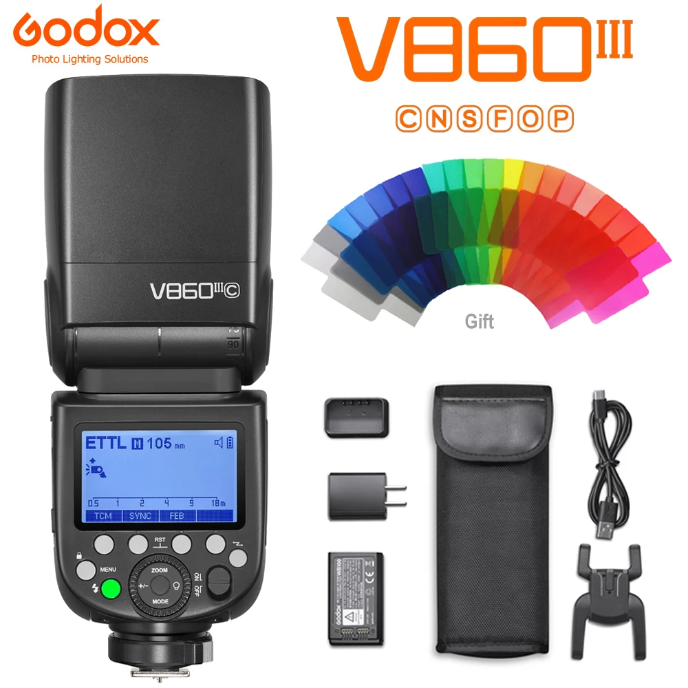 

Godox V860III V860IIIC V860IIIS V860IIIN Speedlite Camera Flash TTL HSS Flash for Canon Sony Nikon Fuji Olympus Pentax Camera