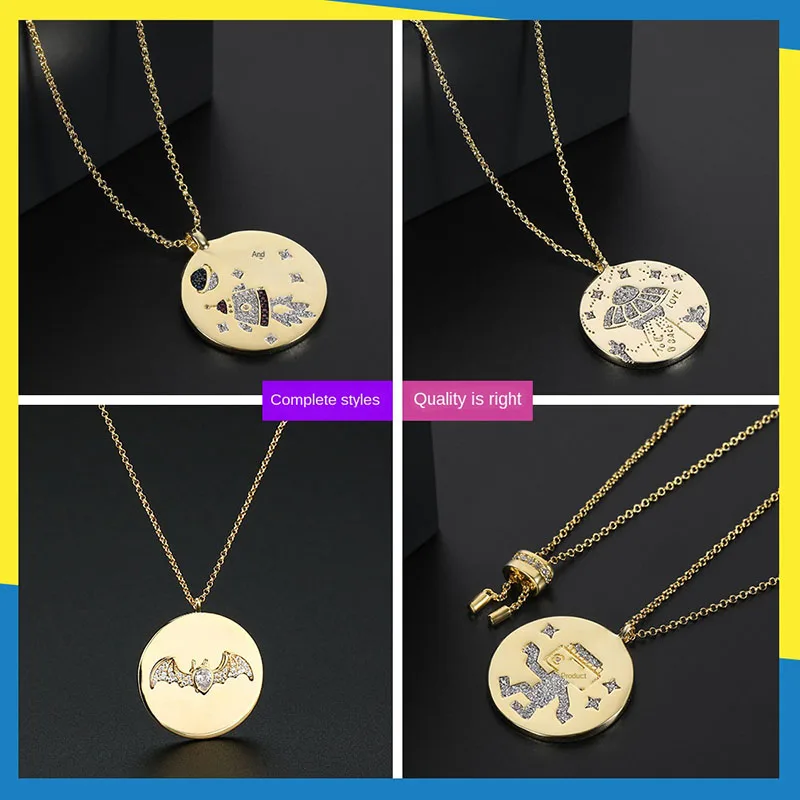 

Новое креативное ожерелье с бриллиантами планеты Марса глаз дьявола Классическая темпераментная Ретро цепочка до ключиц женская брендова...