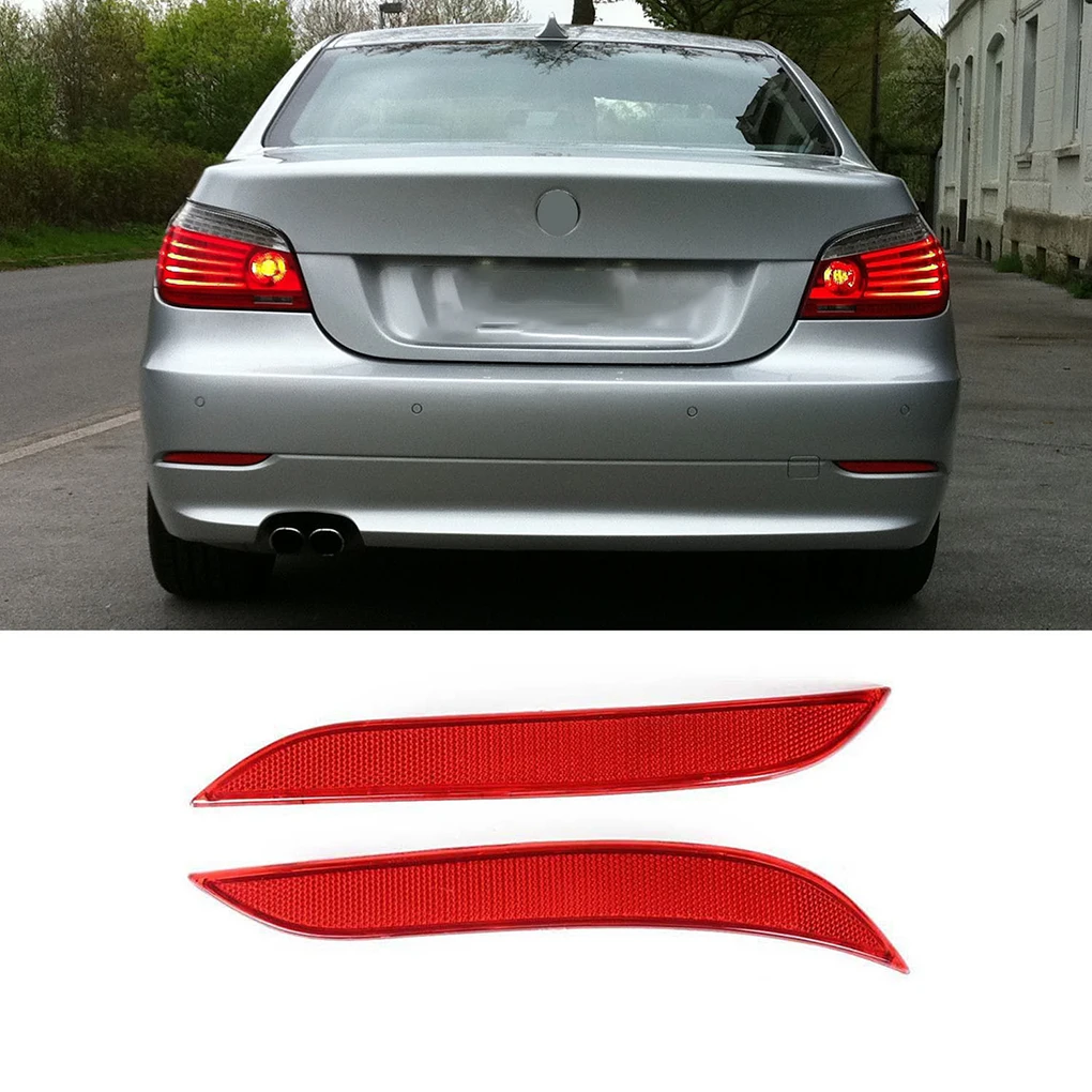 

New 1 Pair Rear Bumper Reflector Light Left & Right 63146915039 63146915040 Replacement for BMW 5 Series E60 2004-2007