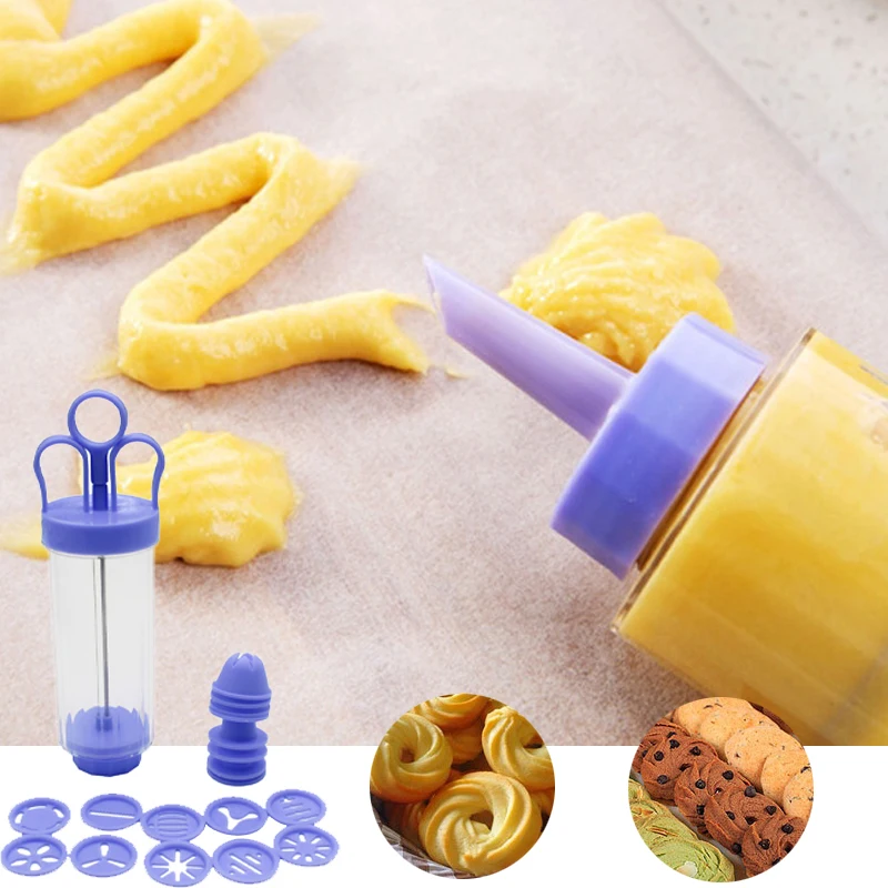 

New Diy Manual Cookie Press Maker Machine Gun Decorating Squeezing Machine for Making Churros Device Fritters Baking Tool