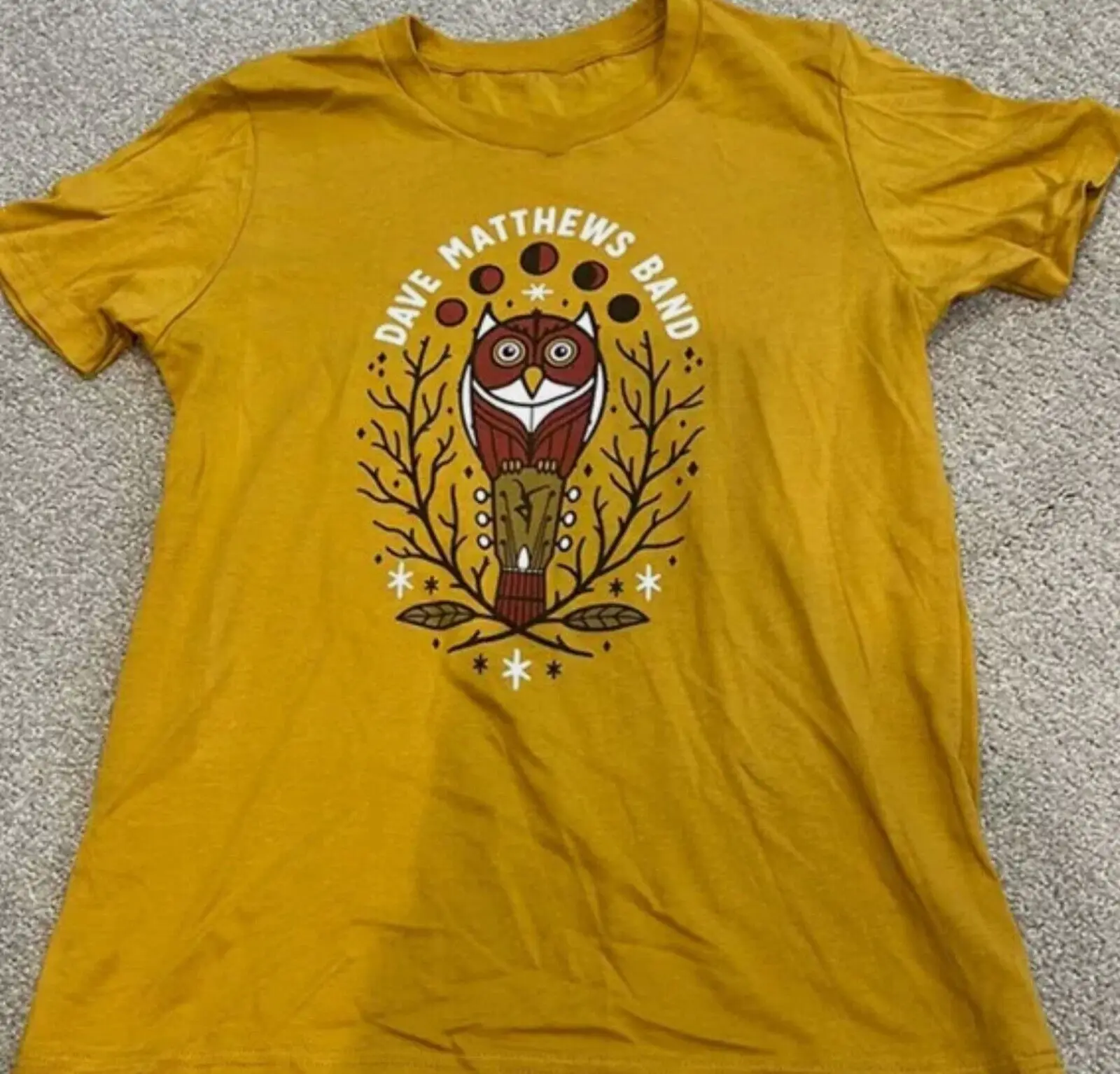 VTG Дэйв Мэтьюс ободок зимний тур желтого цвета унисекс