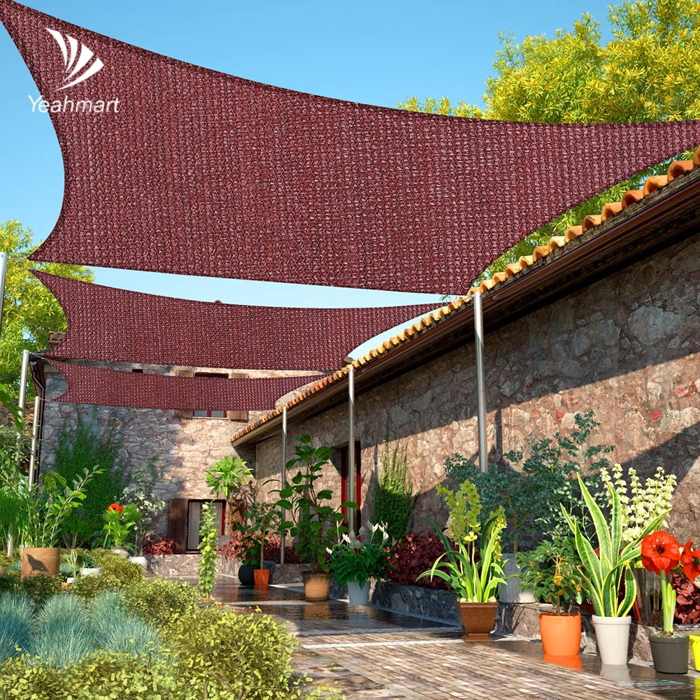 

Yeahmart Sunshade Cover Net 4x3M 3x3x3M Sun Shade Sail Permeable Gazebo Canopy 180GSM HDPE Heavy Duty Outdoor Awning Tent Tarps
