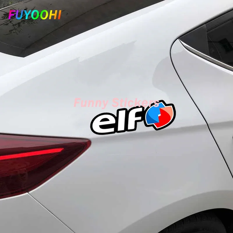 .Fuyoohi Exterieur/Bescherming Grappige наклейки авто Стайлинг Elf Huile Ras Voiture Renault виниловые