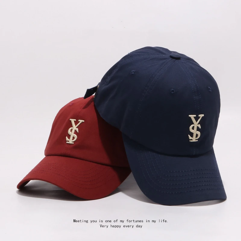 

Letter Brand Designer Women Cotton Baseball Cap Embroidered High Quality Solid Color Street Hip Hop Unisex Couple Sun Hat