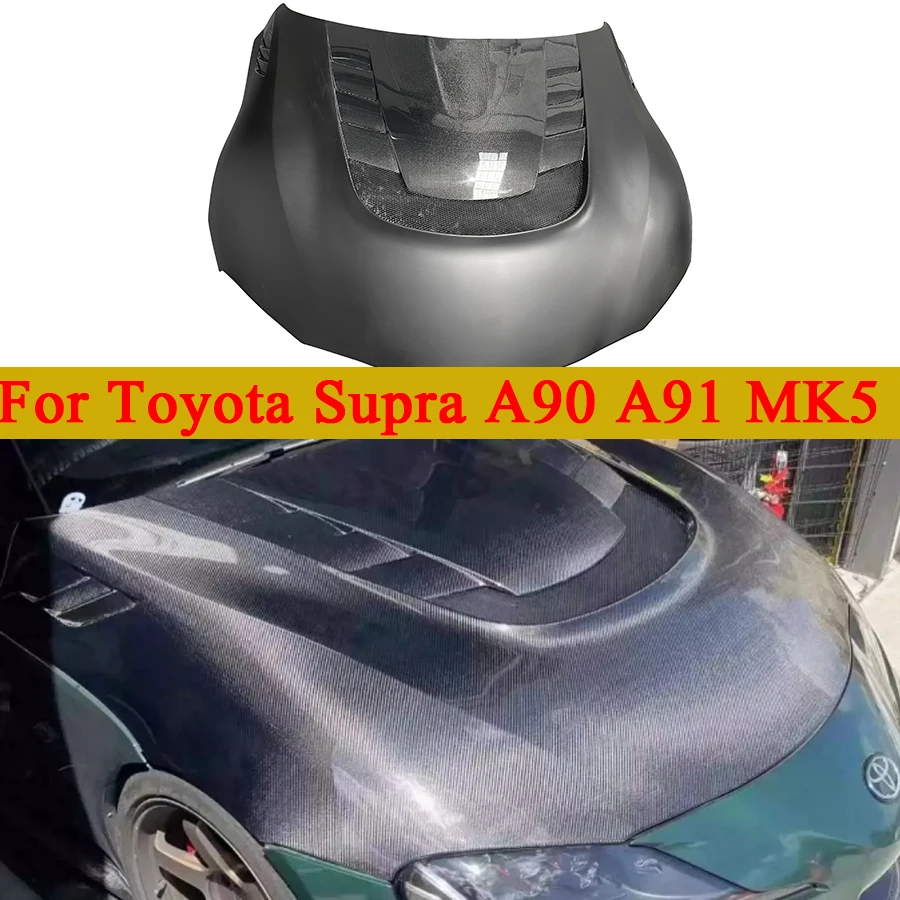 Для Toyota Supra A90 A91 MK5 капот из углеродного волокна крышка двигателя автомобильная