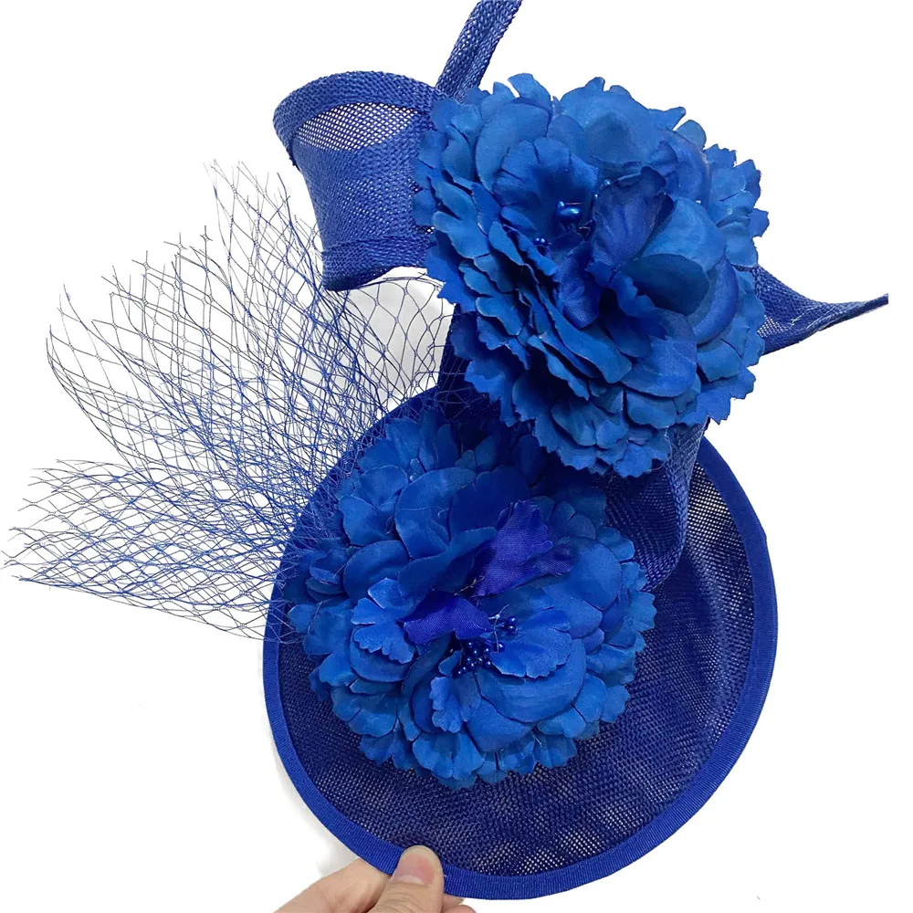 Свадебные чародеи Ярко-розовый головной убор Сетчатый Свадебная вечеринка для