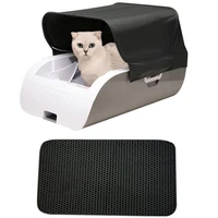automatic self cleaning cat litter box negative ion deodorization built in 4000mah battery usb charging port indoor and outdoor