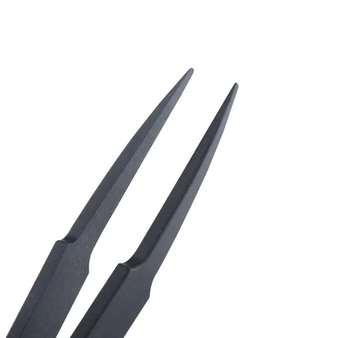 1 шт. 4,6-дюймовый черный пластиковый антистатический пинцет ESD с тупой наконечником для электроники, инструмент для ремонта мобильных телефонов, поделки своими руками