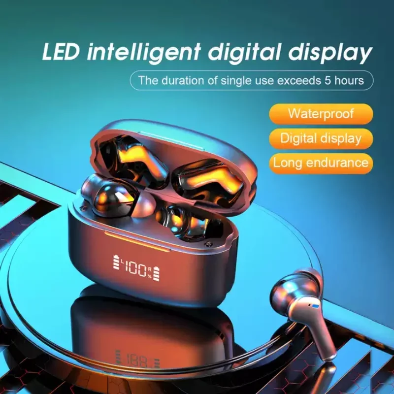 

4 микрофона ENC Bluetooth 5,3 вызов прозрачный СВЕТОДИОДНЫЙ дисплей вызов Moise отменка ANC наушники TWS беспроводные Bluetooth наушники