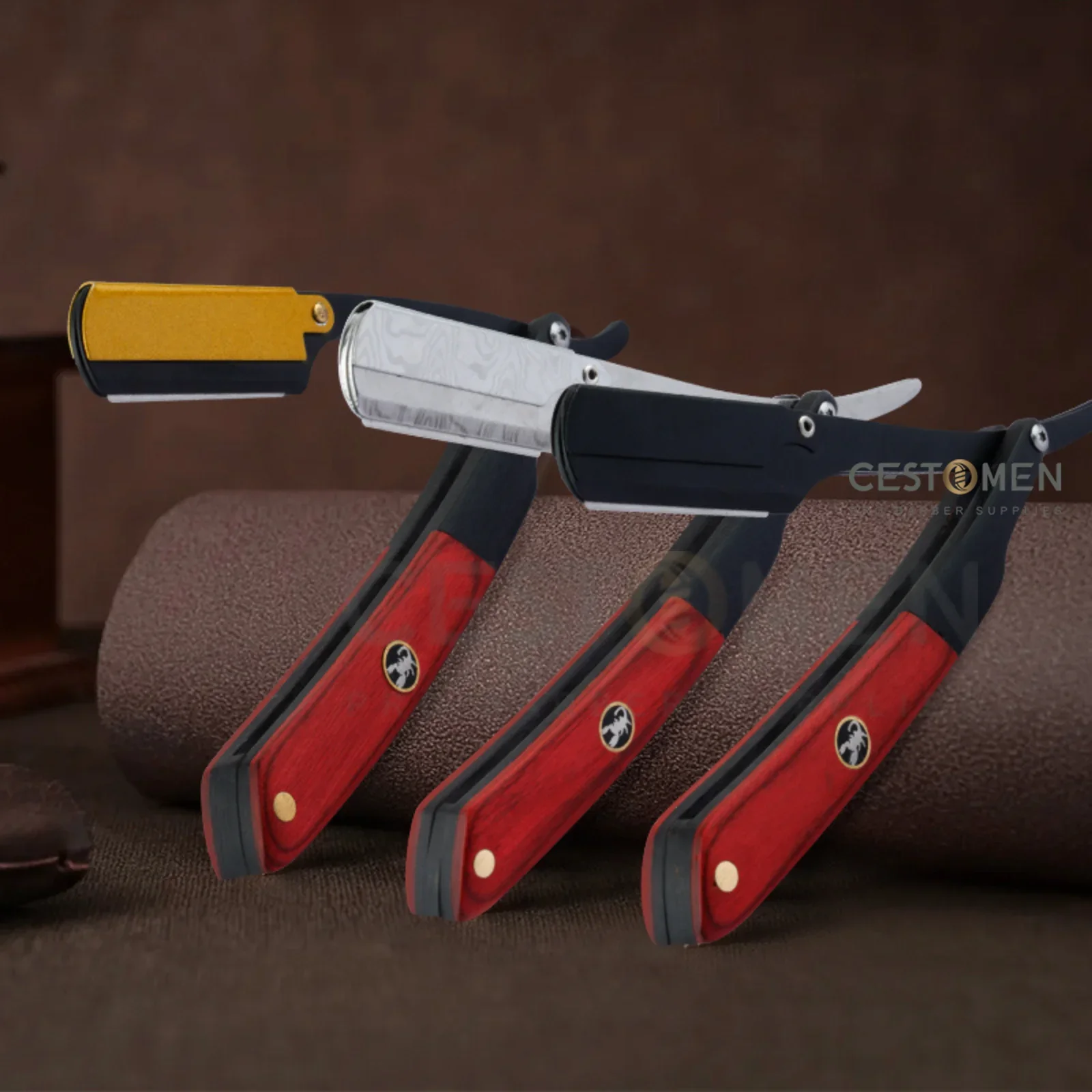 НОВЫЙ триммер ручная бритва профессиональная прямая кромка цвет дерева с