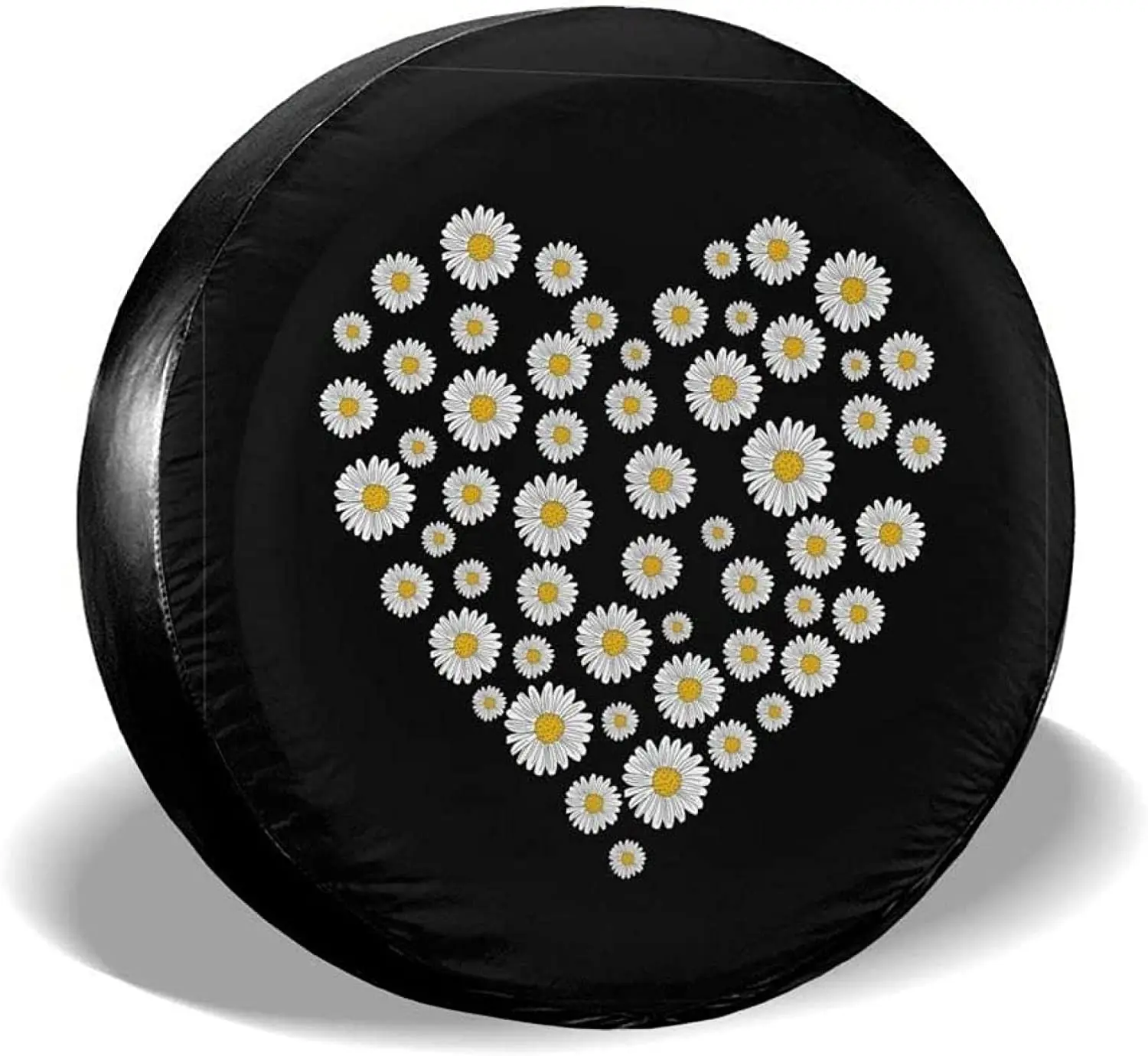 

Spare Tire Cover Universal Tires Cover Daisy Love Car Tire Cover Wheel Weatherproof and Dust-Proof UV Sun Tire Cover (Fi