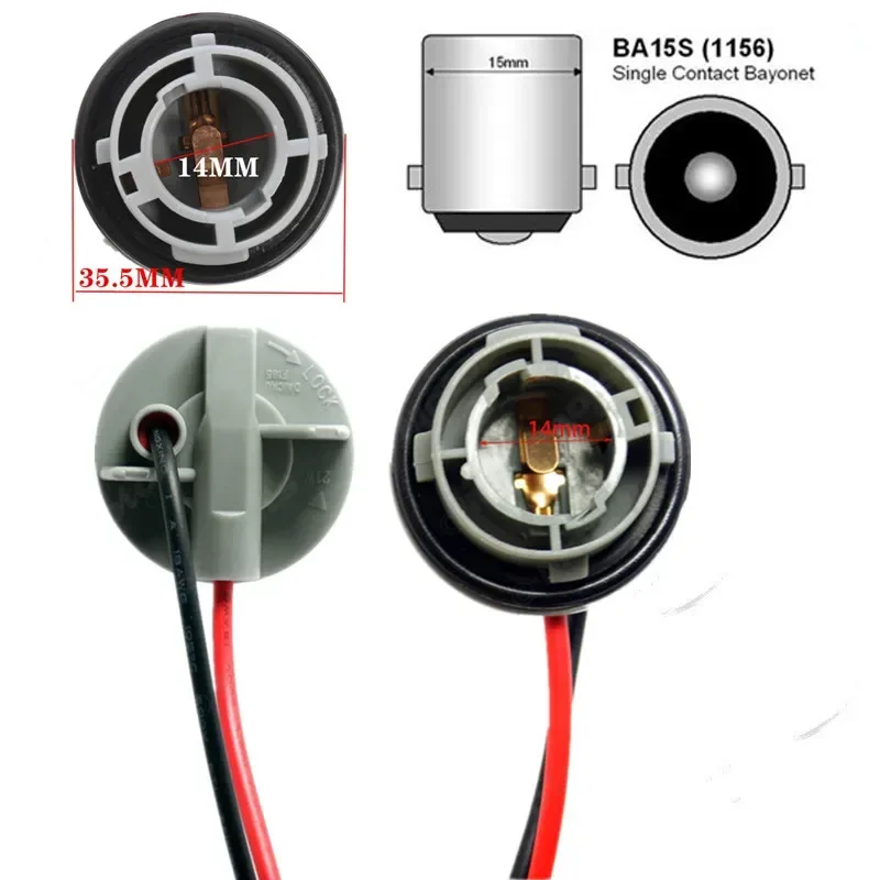 

2X BA15S P21W 1156 382 Патрон лампы Держатель лампы Разъем адаптера База автомобильного освещения Автоматические светодиодные фонари Разъем цоколя лампы