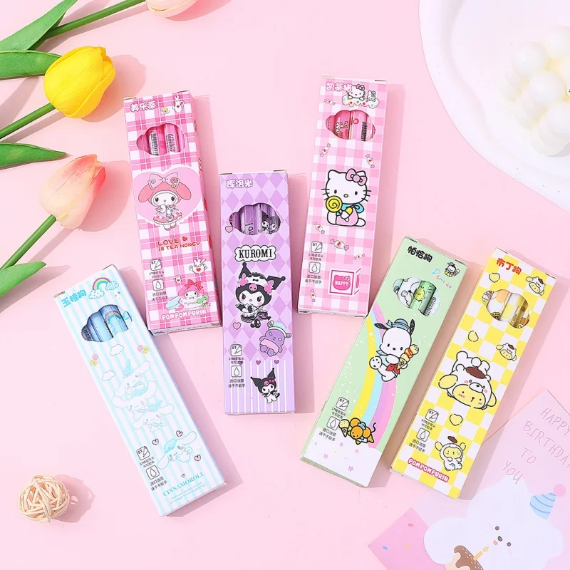 Набор гелевых ручек Hello Kitty Kuromi из 4 очаровательных канцелярских принадлежностей